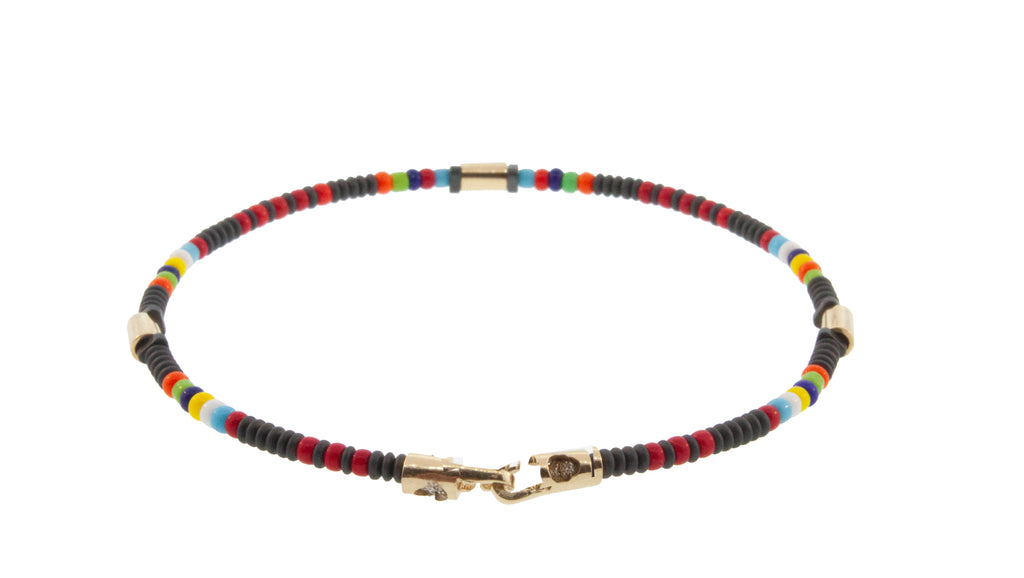 Gold Clasp And Spacers On Gemstone Beaded Bracelet