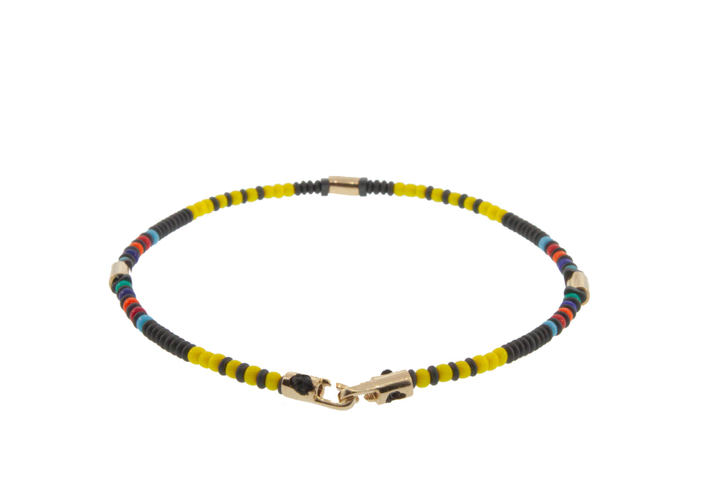 Gold Clasp And Spacers On Gemstone Beaded Bracelet