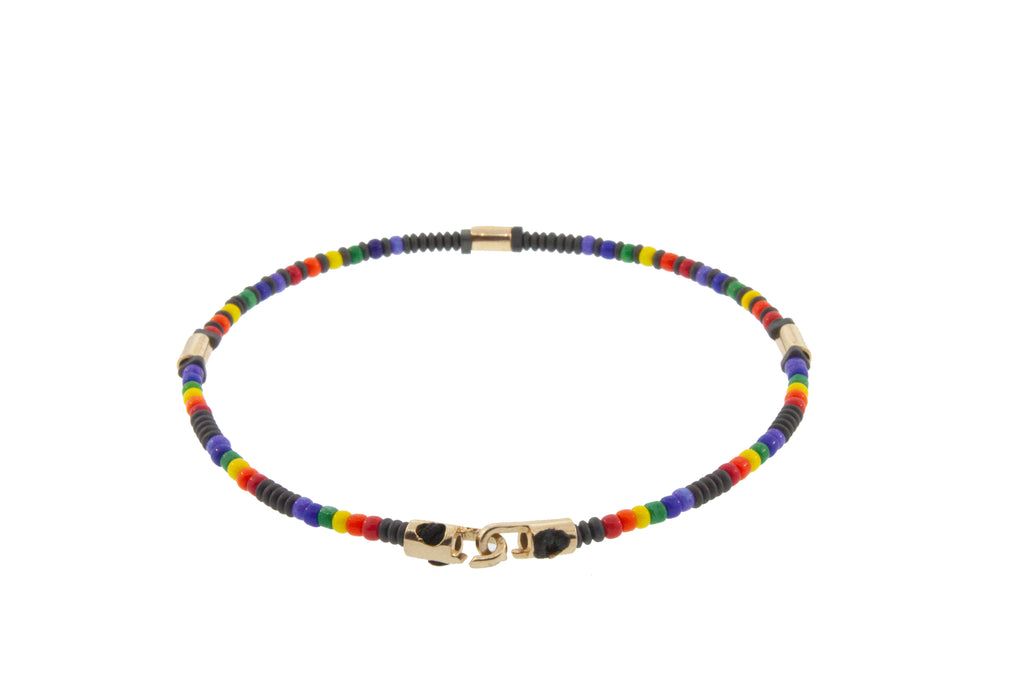 Gold Clasp And Spacers On Gemstone Beaded Bracelet