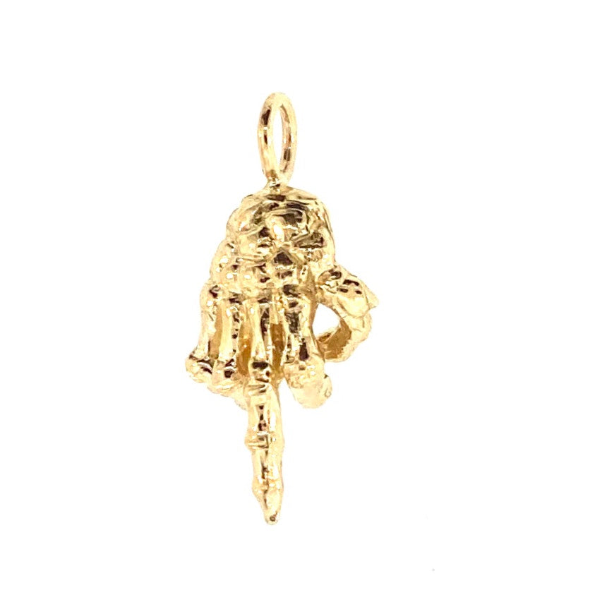 Yellow Gold Flipping The Bird Charm