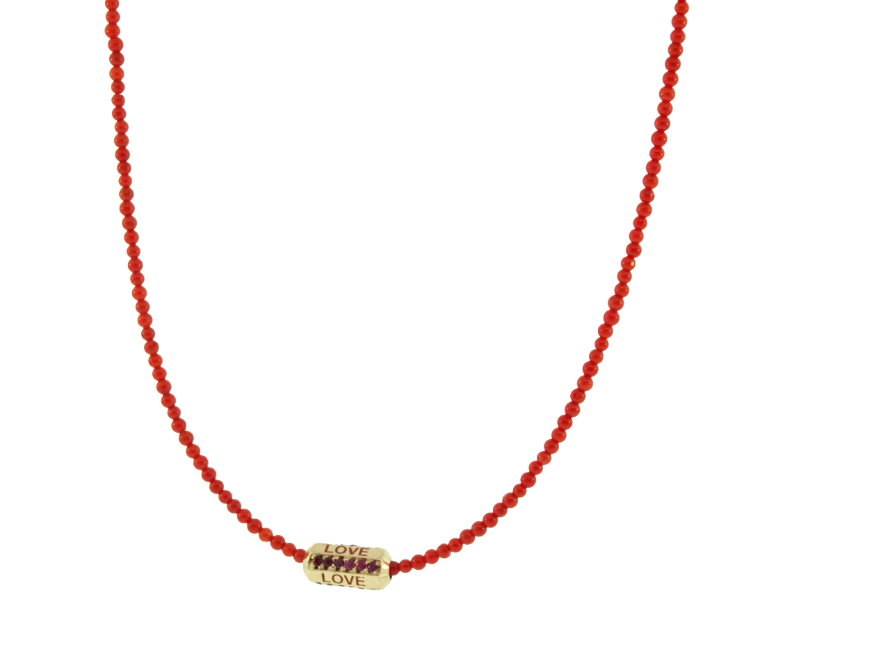 LOVE NECKLACE WITH RUBIES