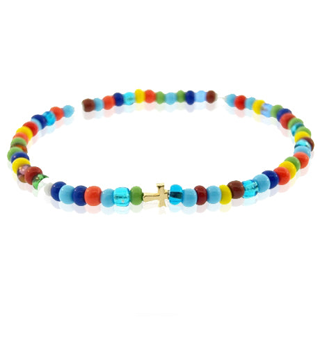 MINI CROSS BEADED BRACELET