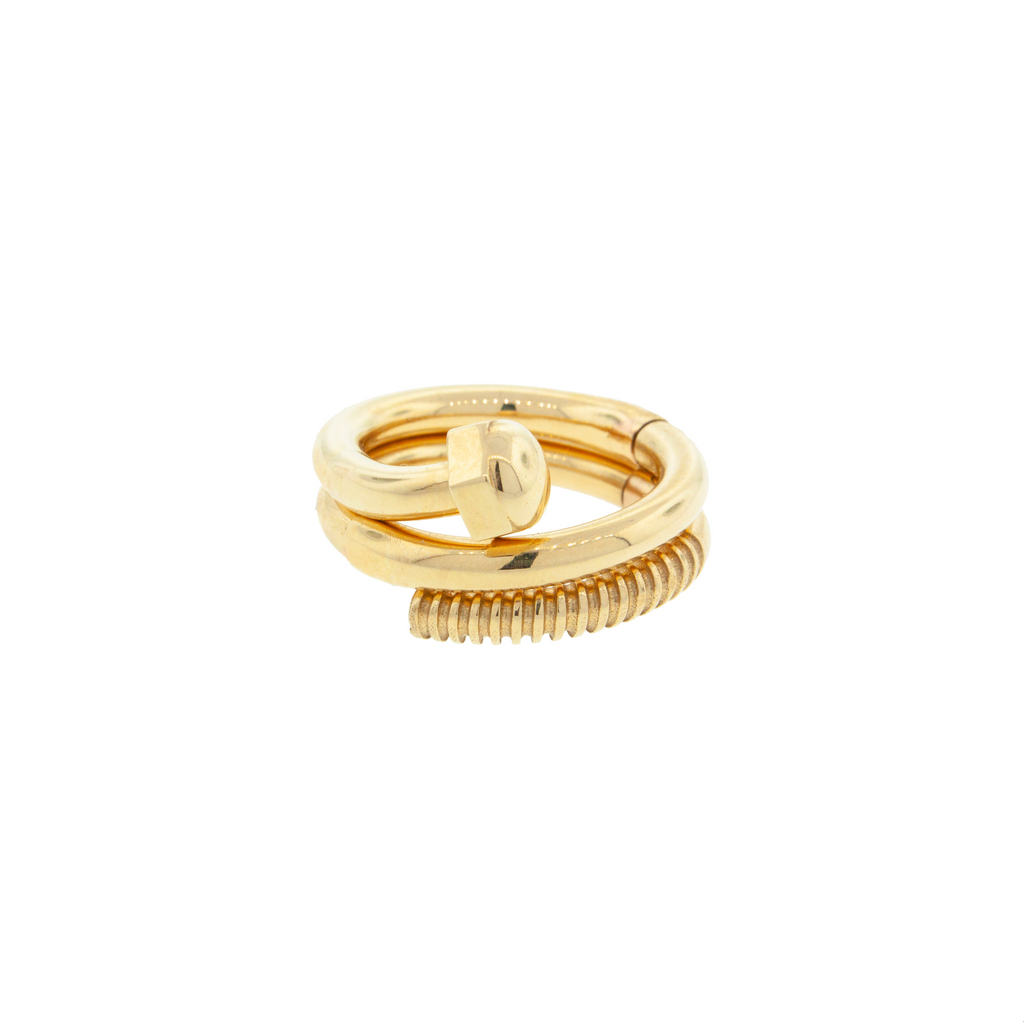 Short Screw Serpentine Ring