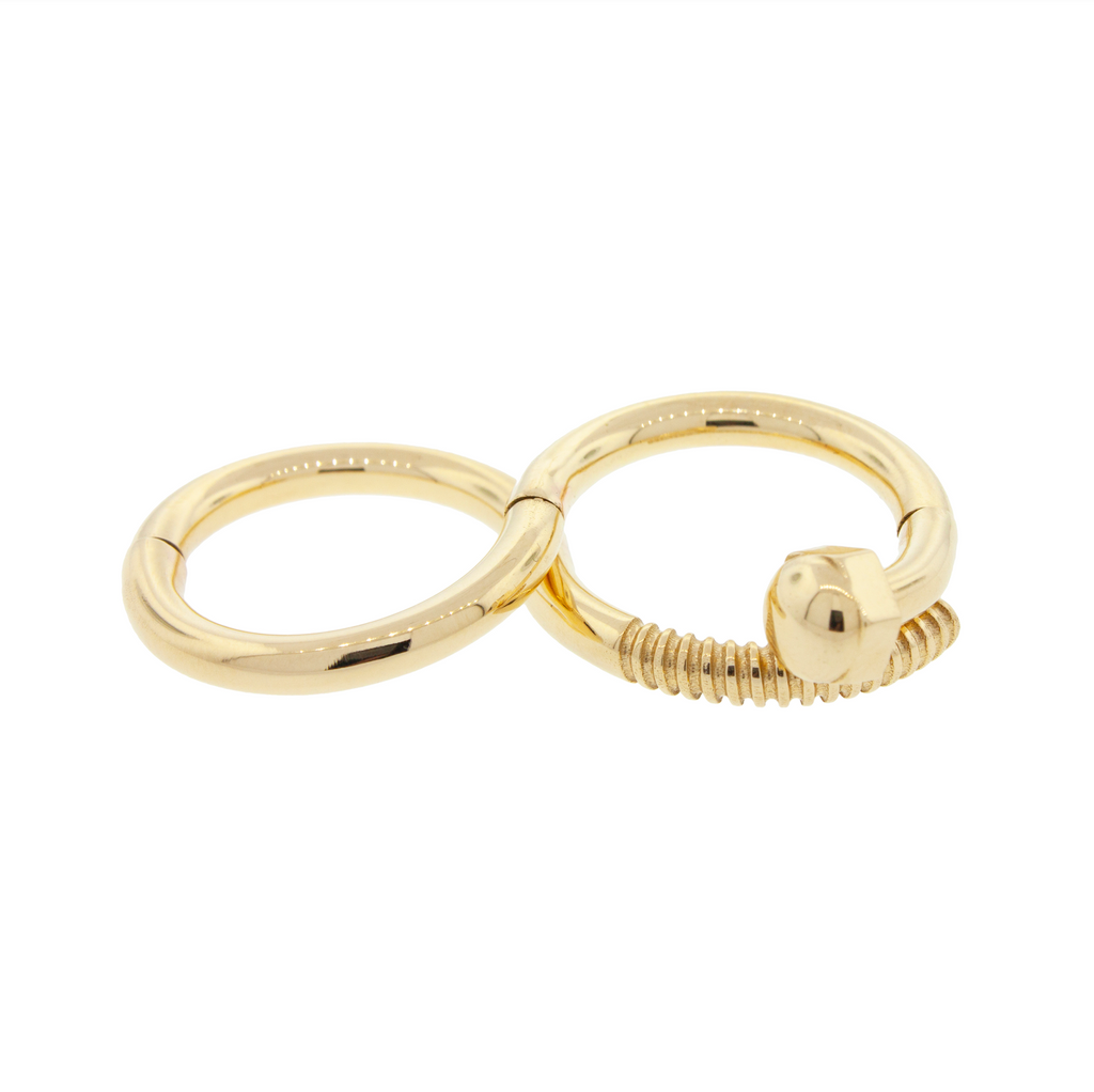 Short Screw Serpentine Ring