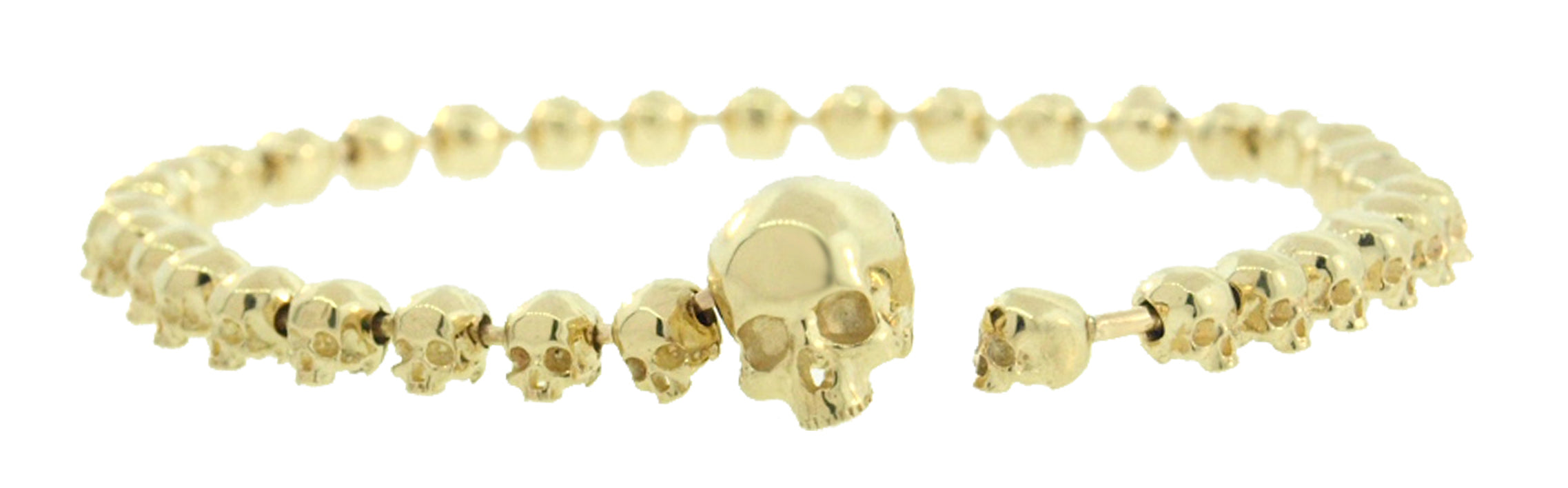 LUIS MORAIS 14K Multi Skull Existence Skull Bracelet