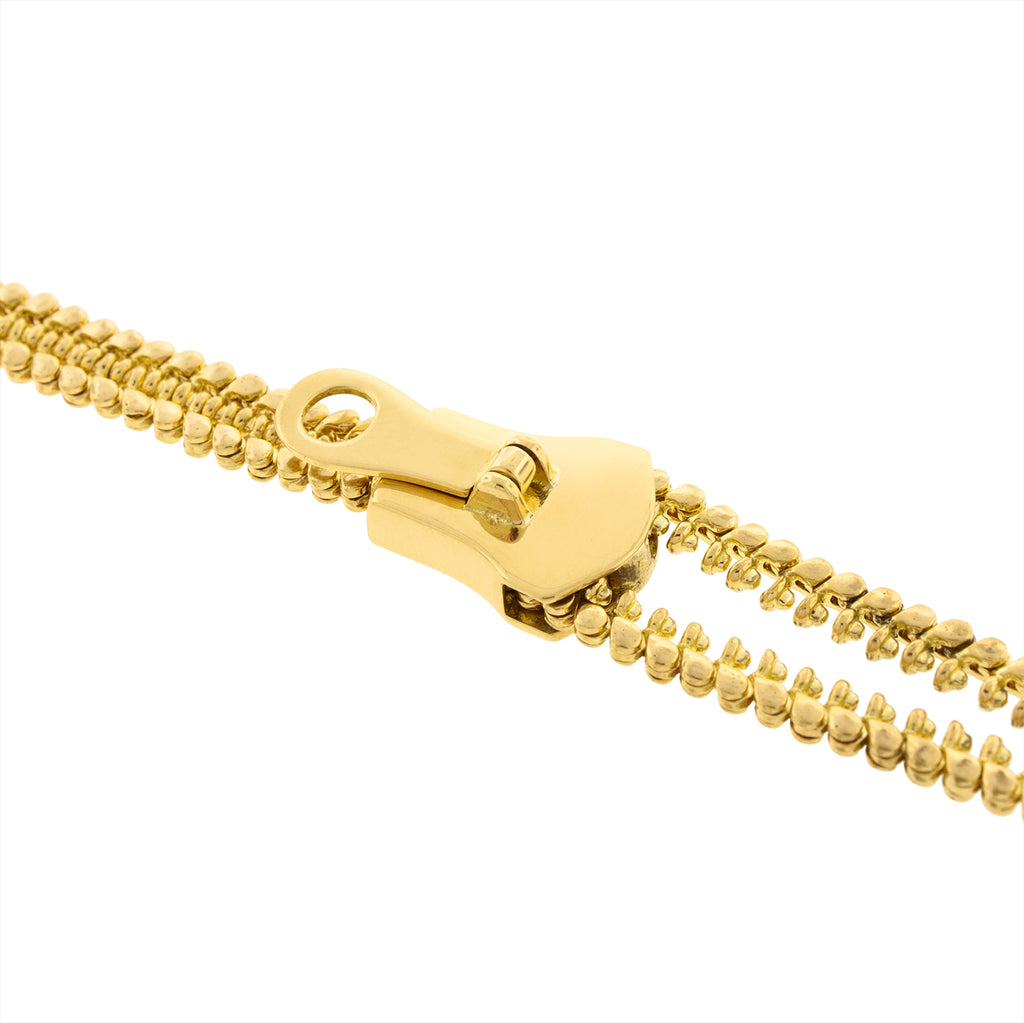 LUIS MORAIS 18k Yellow Gold Zipper Bracelet