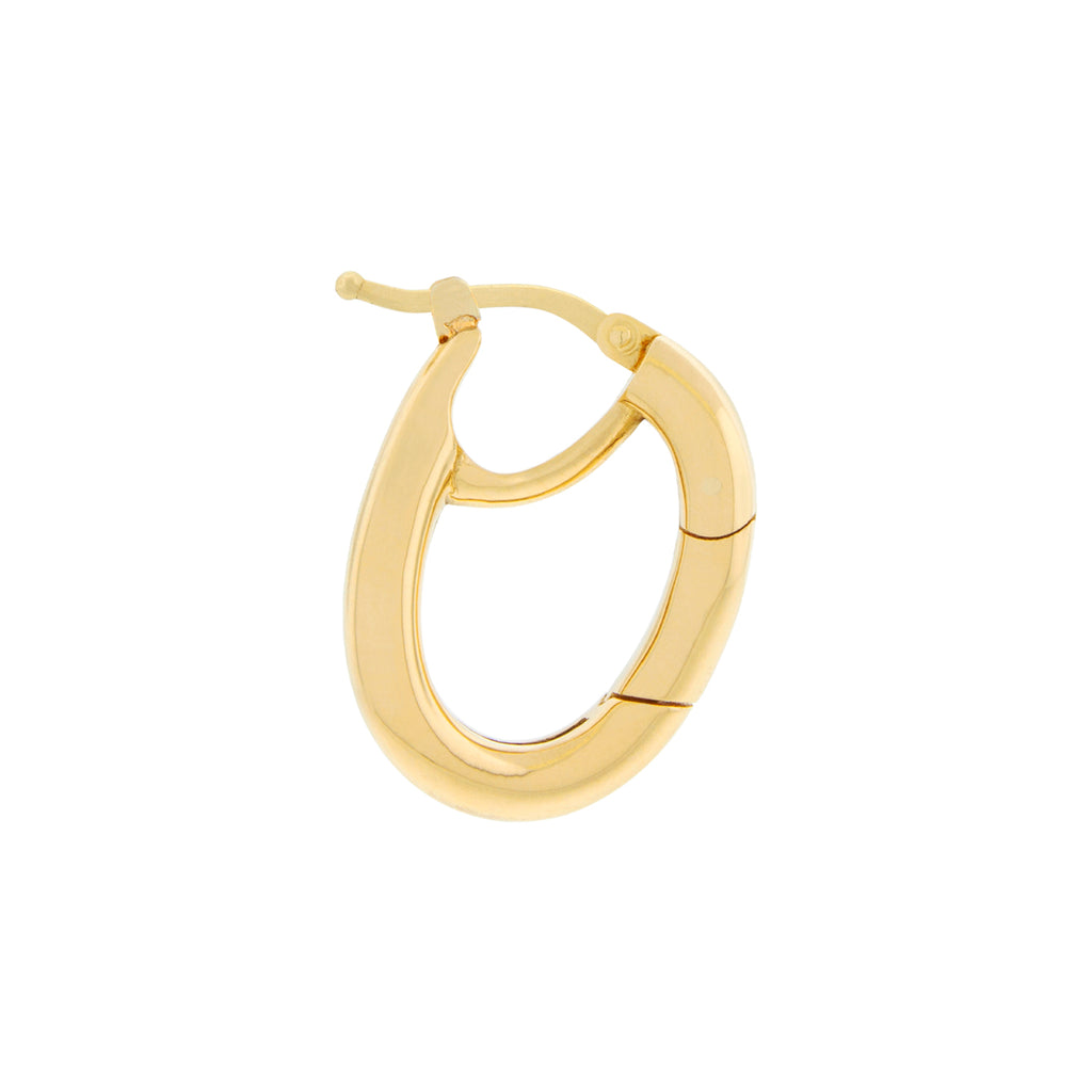 LUIS MORAIS 18K yellow gold carabiner earring   This earring is sold individually, as a pair and with different charms.
