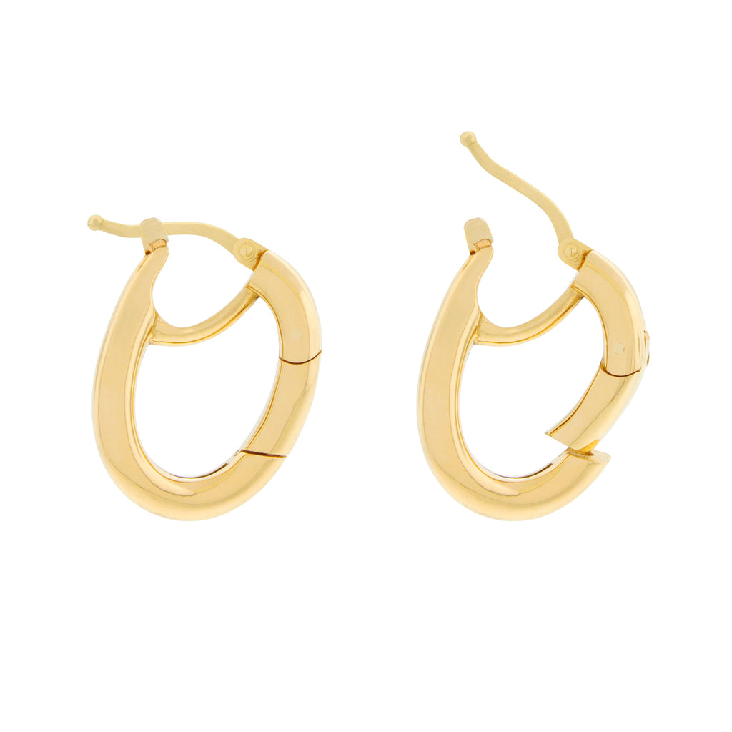 LUIS MORAIS 18K yellow gold carabiner earring   This earring is sold individually, as a pair and with different charms.