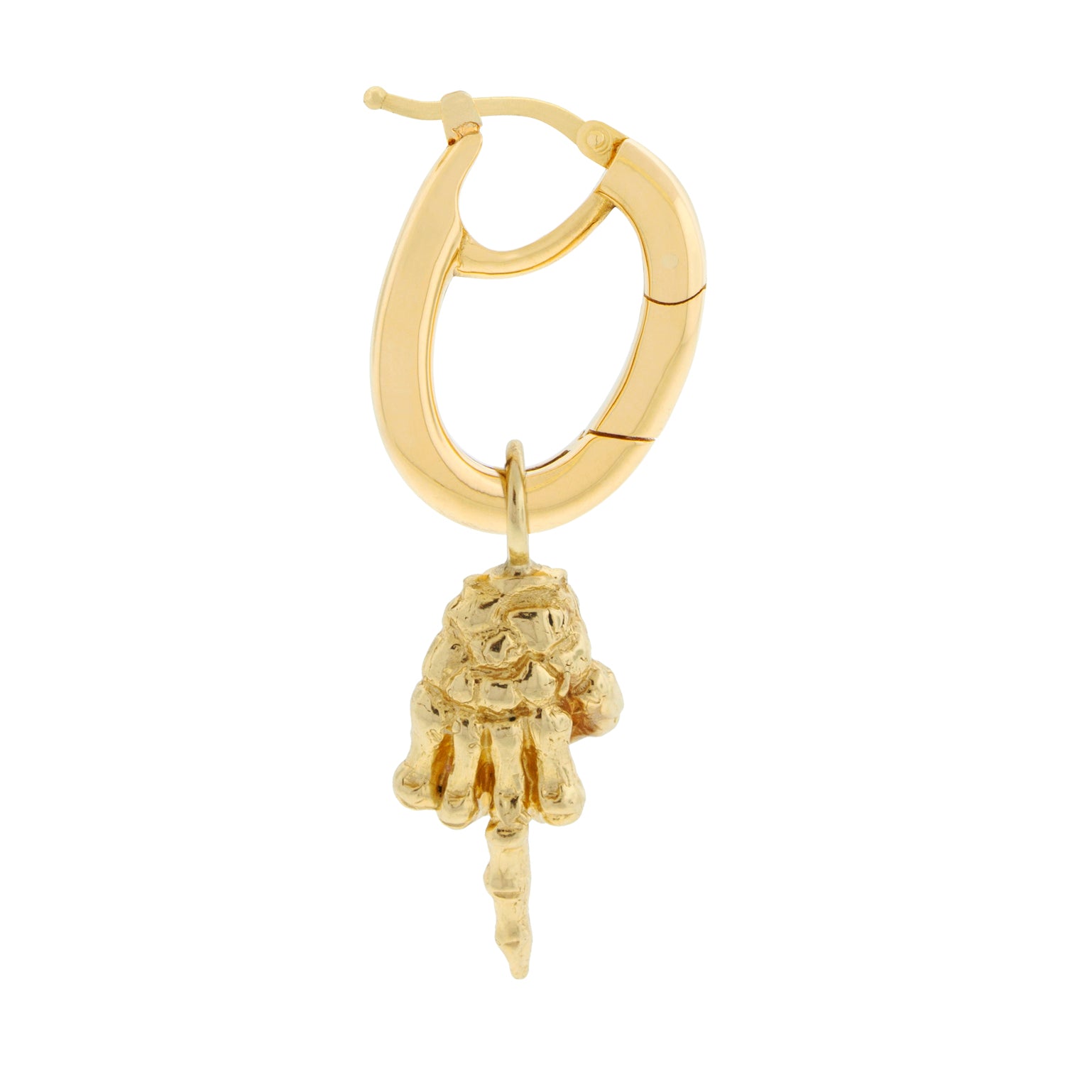 LUIS MORAIS 18K yellow gold carabiner earring   This earring is sold individually, as a pair and with different charms.