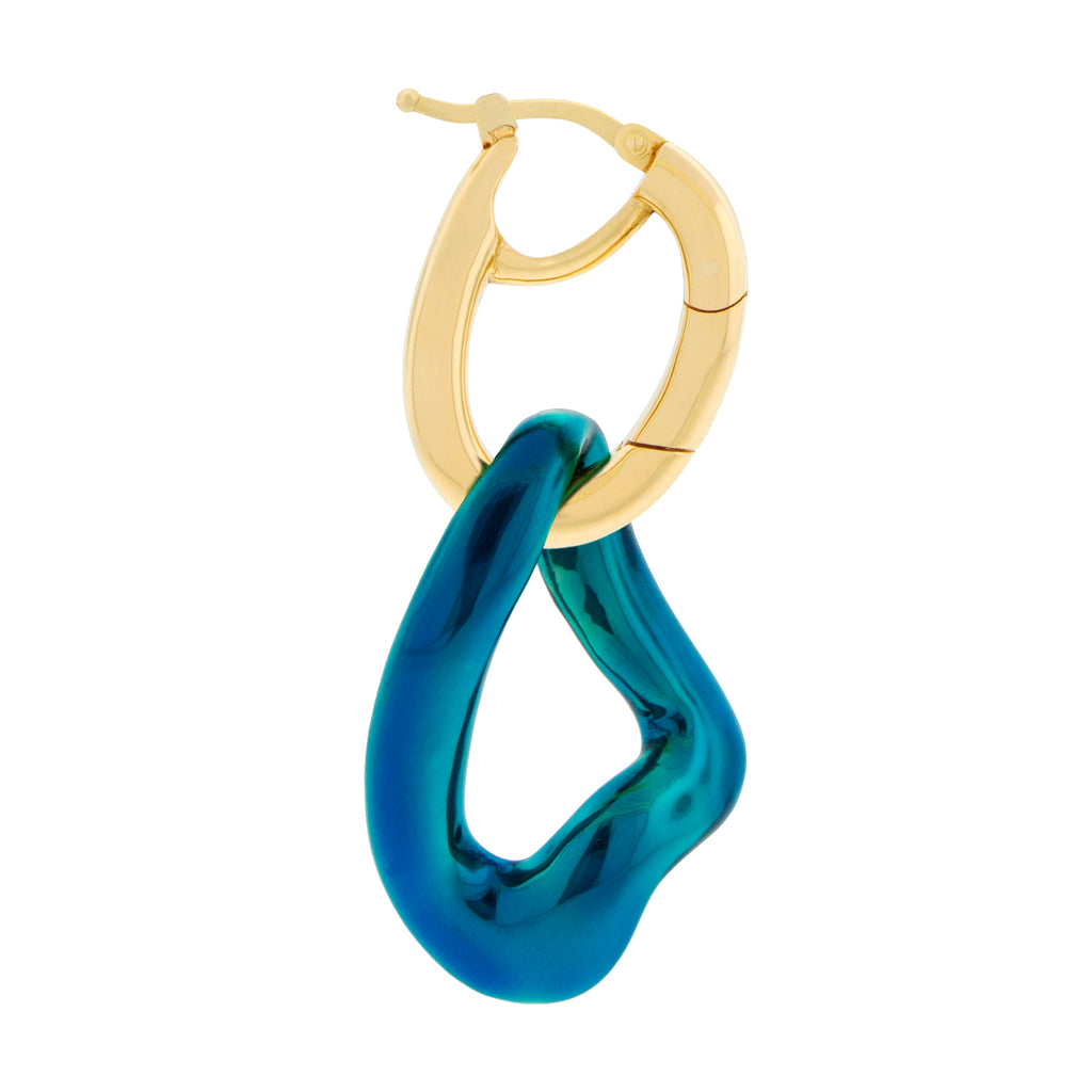 LUIS MORAIS 18K yellow gold carabiner earring   This earring is sold individually, as a pair and with different charms.