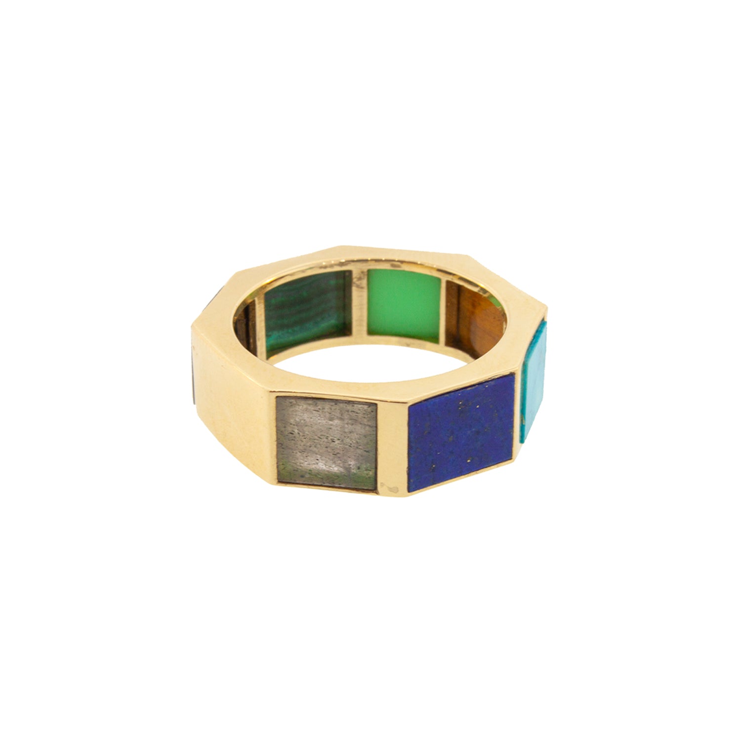 Bague d'éternité multi-pierres précieuses