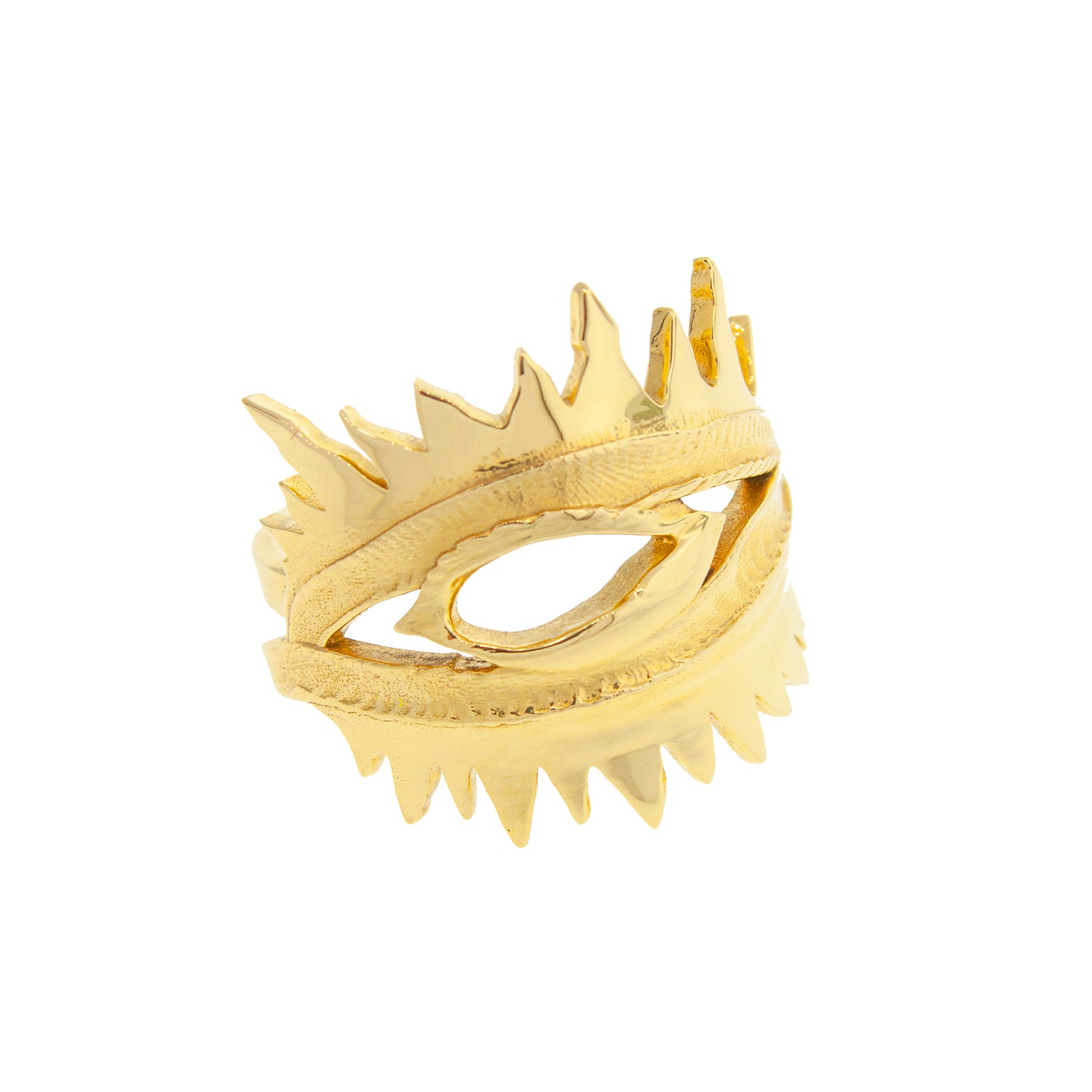 LUIS MORAIS 14K&nbsp;yellow gold evil eye Protection ring.