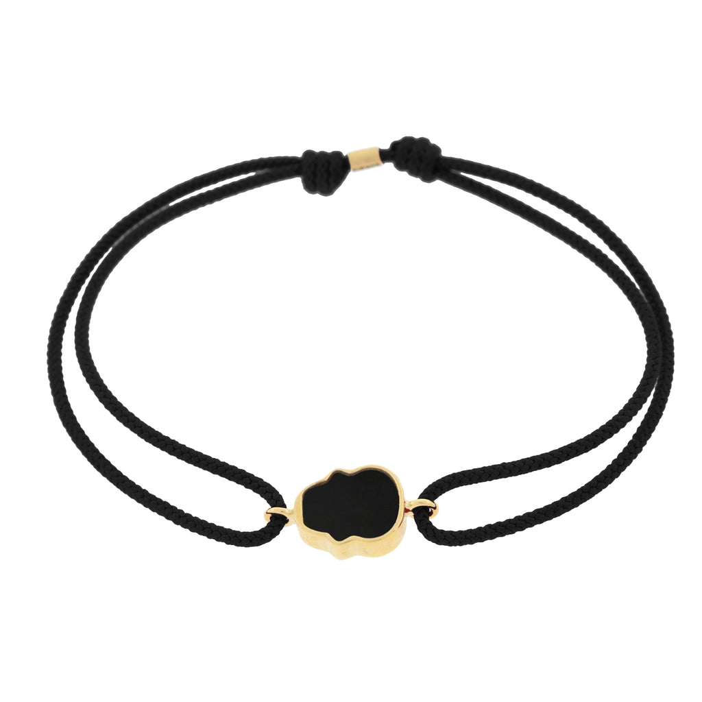 Luis Morais LUIS 14K YG SKULL TOGLE NEON ORNG CORD D - Orange