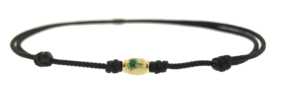 PALM TREE ENAMELED CORD BRACELET