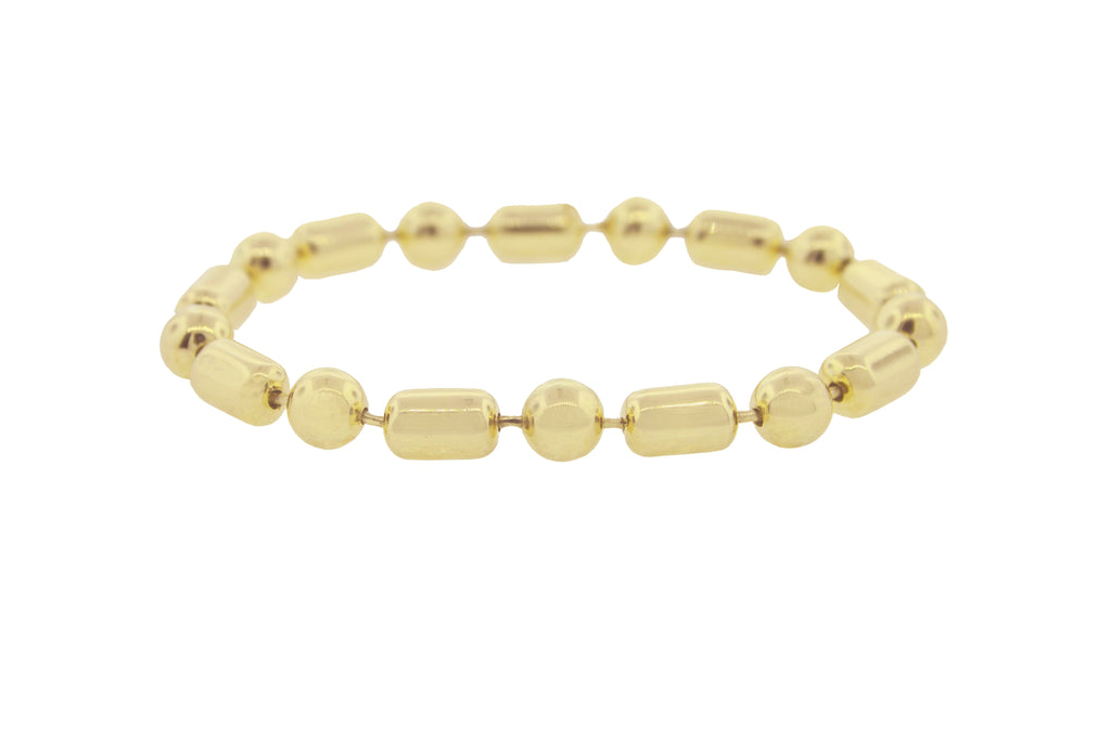 Pulsera de bolas de pastillas de oro