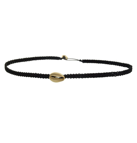SINGLE SHELL MACRAME CHOKER