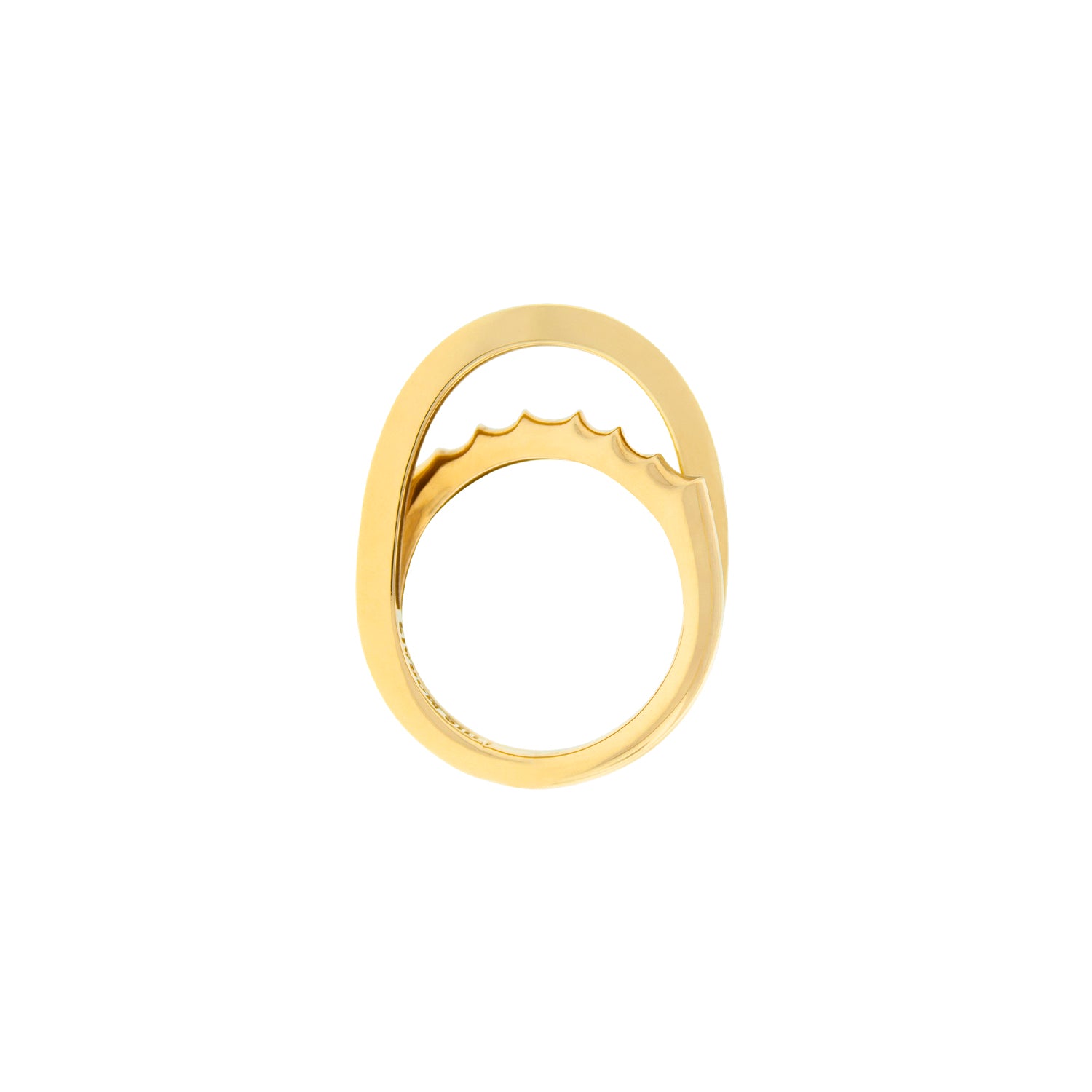 LUIS MORAIS 14K Yellow Gold Elliptical Ring