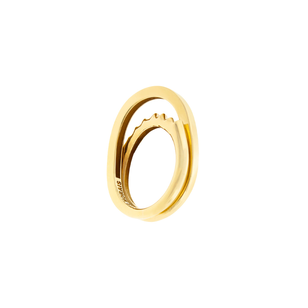 LUIS MORAIS 14K Yellow Gold Elliptical Ring