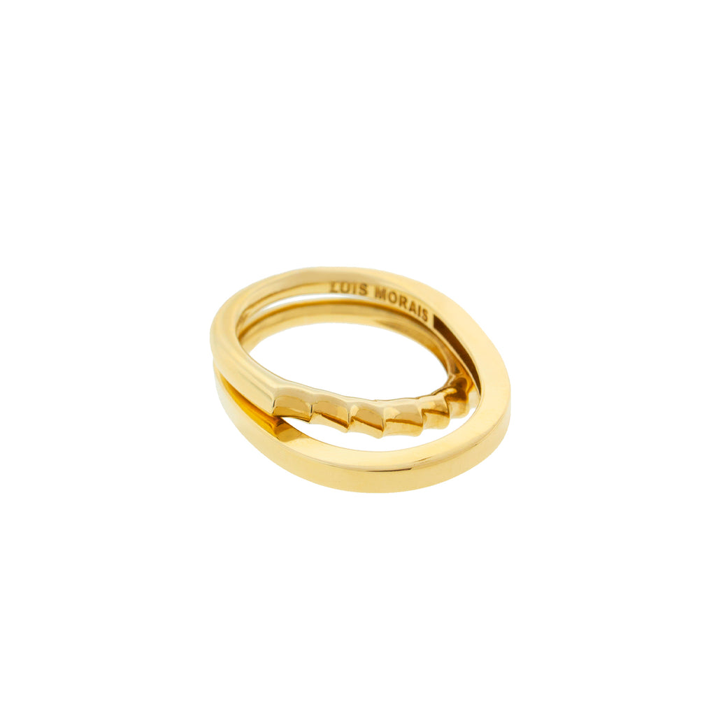 LUIS MORAIS 14K Yellow Gold Elliptical Ring