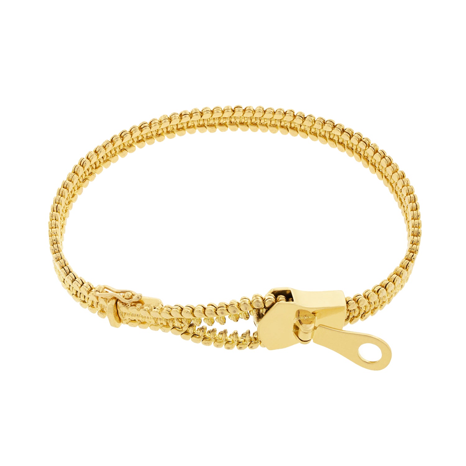LUIS MORAIS 18k Yellow Gold Zipper Bracelet